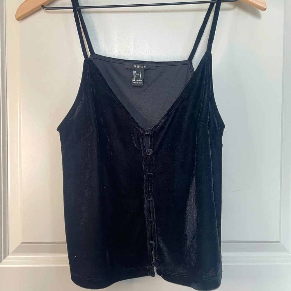 Forever 21 Velvet Crop Top